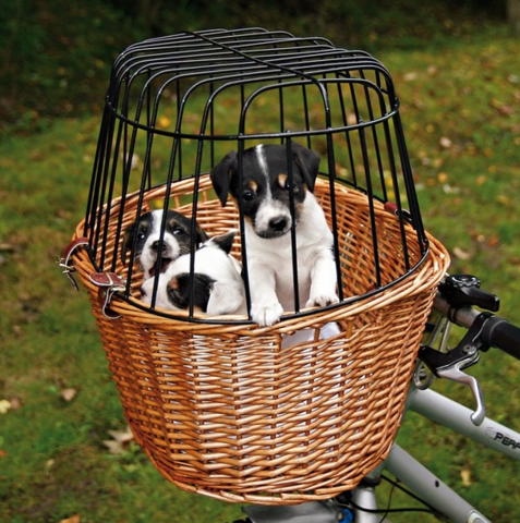 Trixie cykelkurv naturflet med gitter